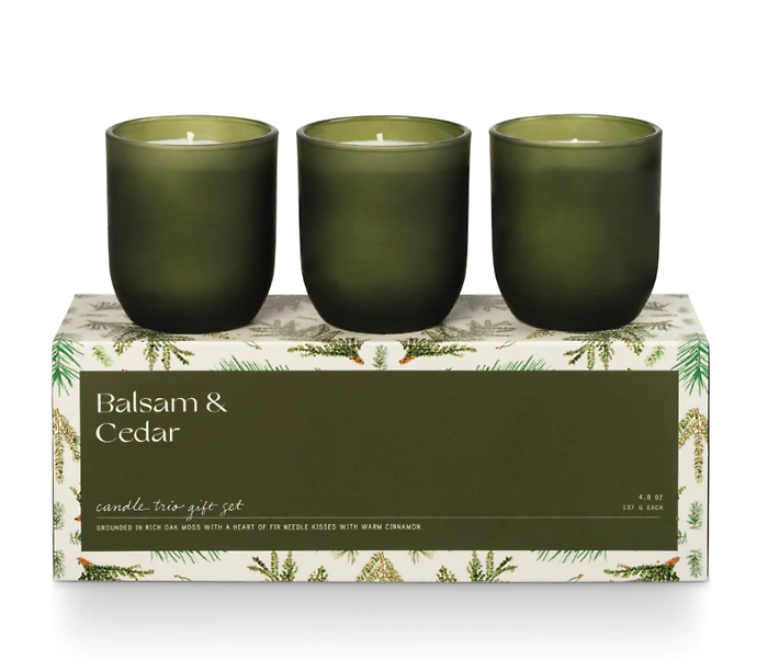 Balsam & Cedar Candle Trio