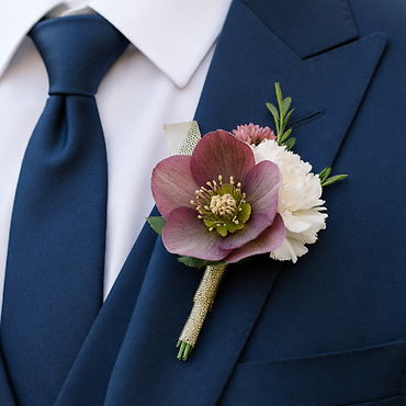 Dusty Twilight Boutonniere