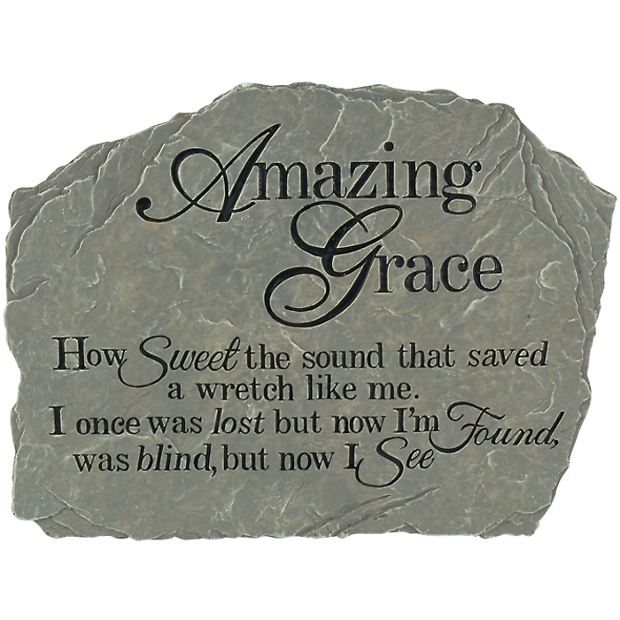\"Amazing Grace\" Garden Stone