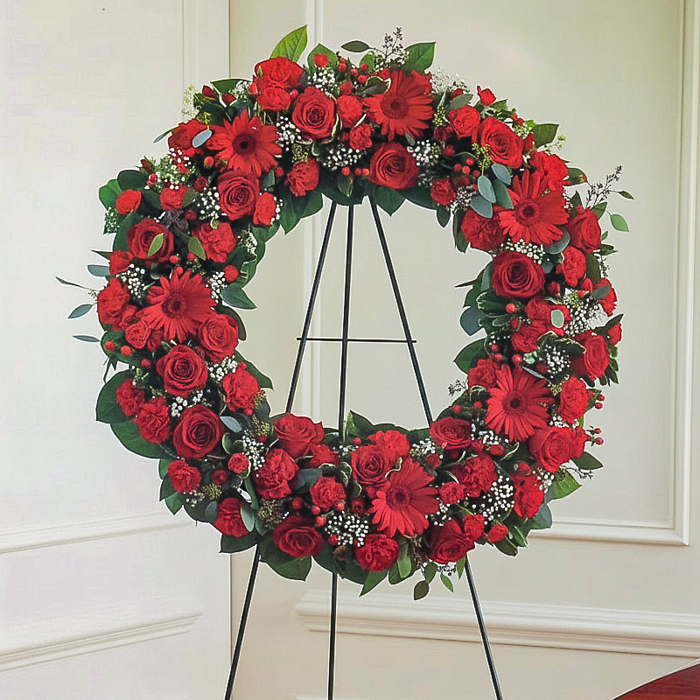 Heartfelt Crimson Wreath