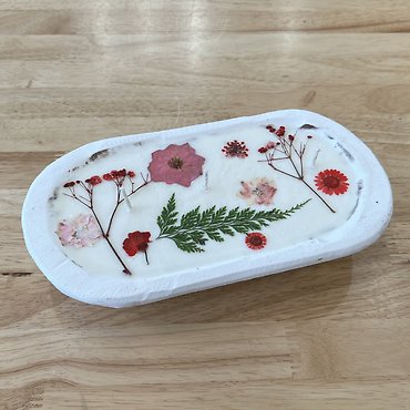 Dough Bowl Flower Candle
