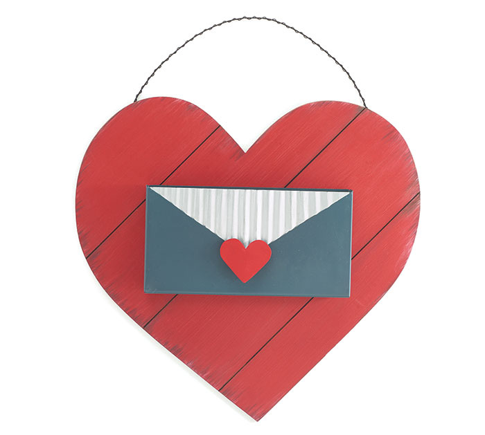 SALE: LOVE LETTERS HEART MAIL BOX WALL HANGING