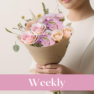 Weekly Wrapped Bouquet Subscription