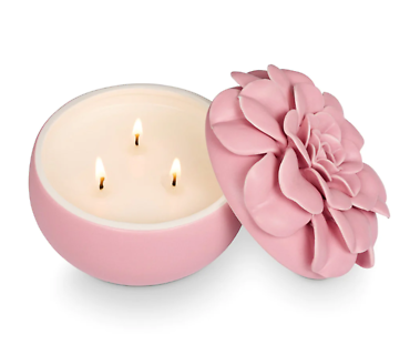 Pink Pepper Fruit Ceramic Flower Candle