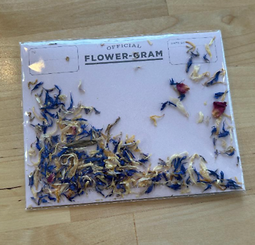 Handwritten Flower-Gram Card