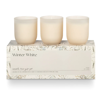 Winter White Candle Trio