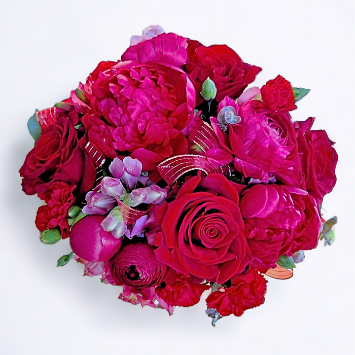 Royal Red Peony Nosegay
