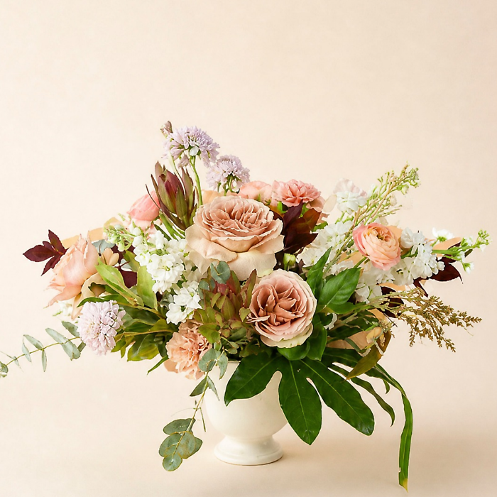 Autumn Veil Compote Centerpiece