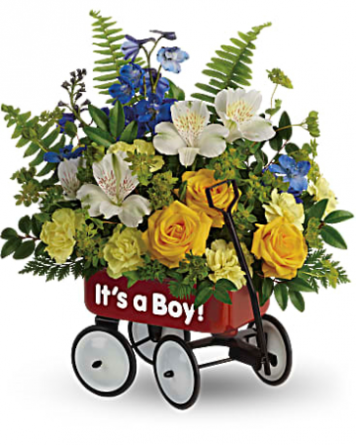 It\'s A Boy Little Wagon Bouquet