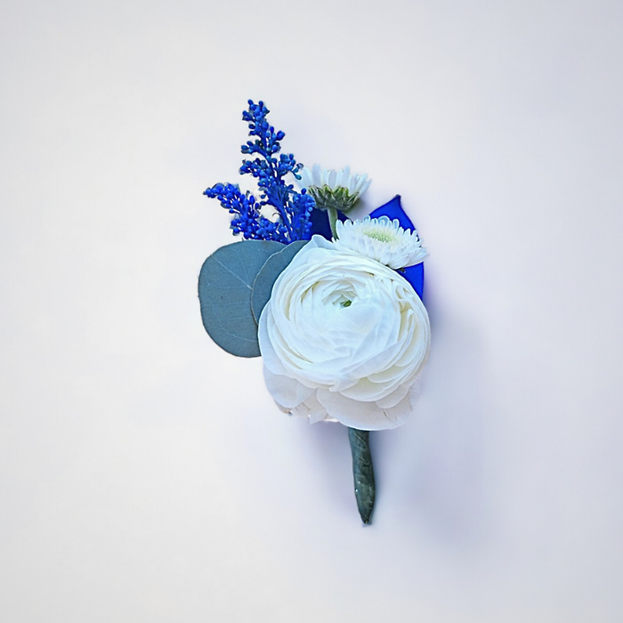 Royal Blue Bears Boutonniere